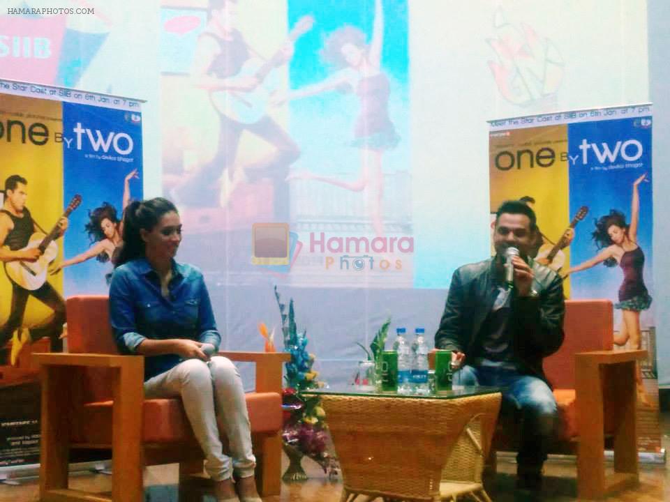 Abhay Deol and Preeti Desai promote their latest movie One by Two at Ignisense, Pune on 9th Jan 2014.