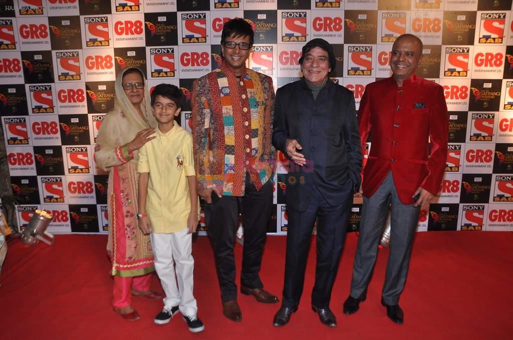 Javed Jaffrey, Naved Jaffrey, Jagdeep at Sab Ke Satrangi Pariwar awards in Filmcity, Mumbai on 11th Jan 2014