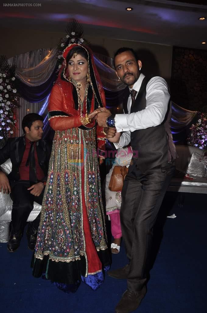 Sharib Sabri at singer Toshi Sabri's wedding reception in Novotel, Mumbai on 13th Jan 2014