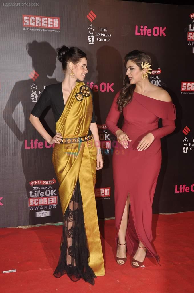 Huma Qureshi, Kalki Koechlin at 20th Annual Life OK Screen Awards in Mumbai on 14th Jan 2014