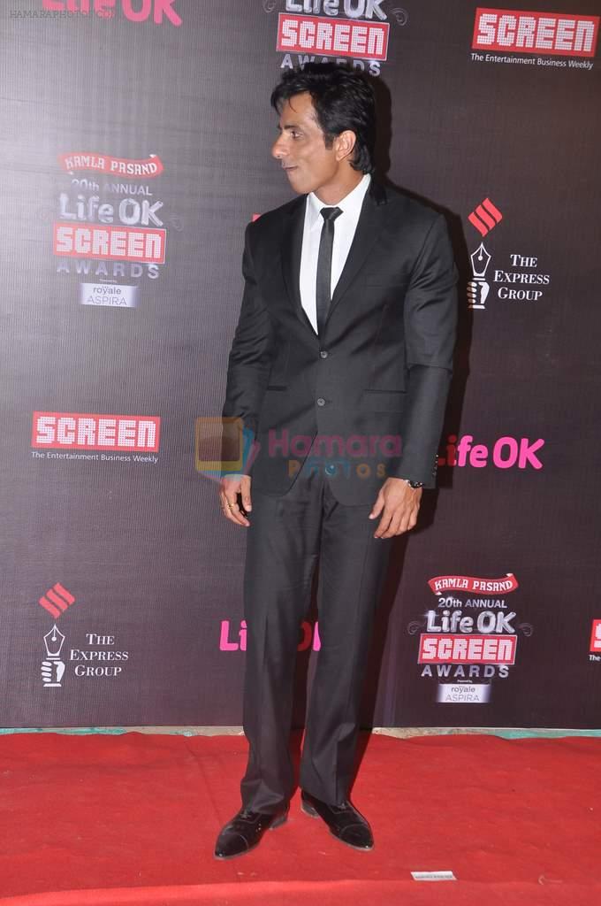 Sonu Sood at 20th Annual Life OK Screen Awards in Mumbai on 14th Jan 2014