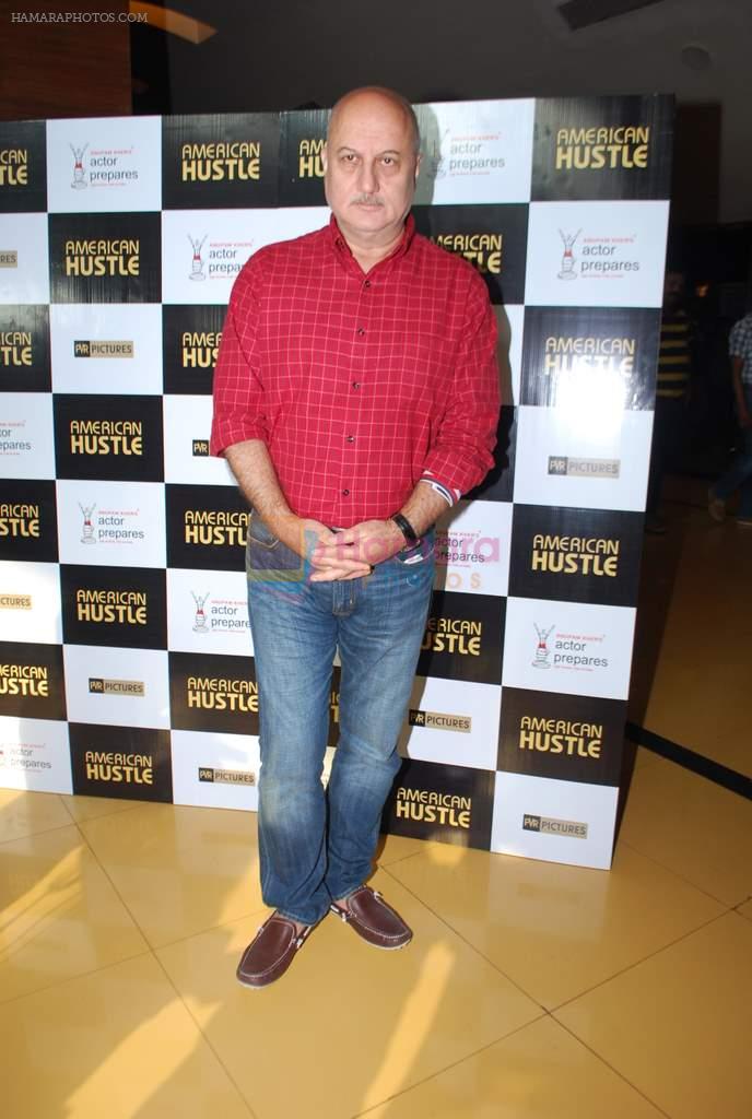 Anupam Kher at American Hustle film promotions in Cinemax, Mumbai on 14th Jan 2014