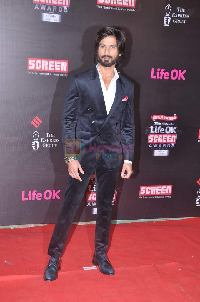 Shahid Kapoor at 20th Annual Life OK Screen Awards in Mumbai on 14th Jan 2014