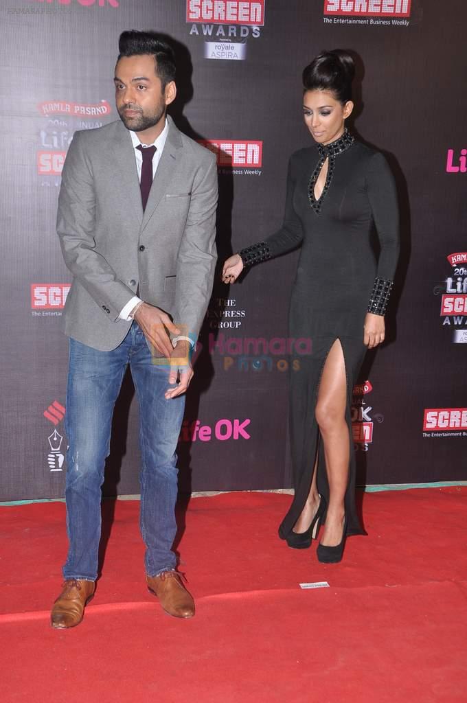 Abhay Deol, Preeti Desai at 20th Annual Life OK Screen Awards in Mumbai on 14th Jan 2014