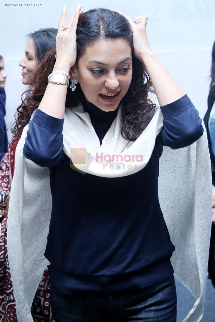 Juhi Chawla at the launch of Exchange for Change program Indian & Pakistani School Children, organised by Indian NGO Routes 2 Roots and Citizen Arcive of Pakistan on 15th jan 2014