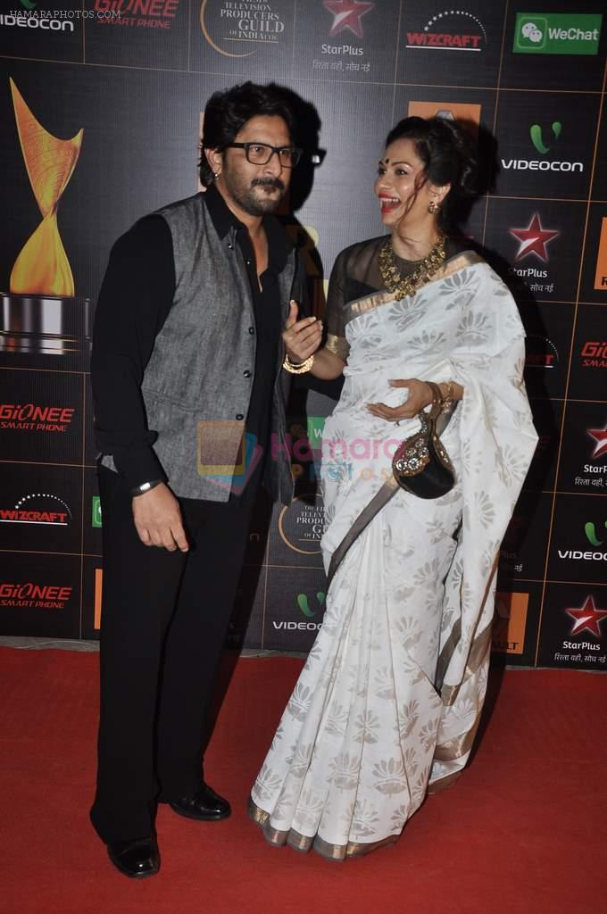 Arshad Warsi, Maria Goretti at The Renault Star Guild Awards Ceremony in NSCI, Mumbai on 16th Jan 2014