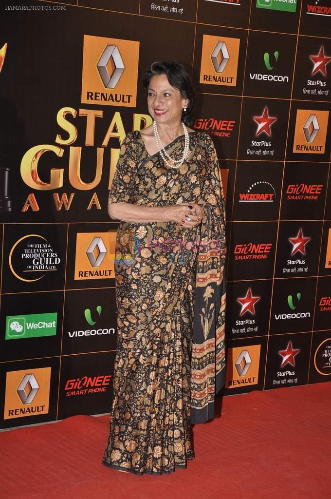 Tanuja at The Renault Star Guild Awards Ceremony in NSCI, Mumbai on 16th Jan 2014