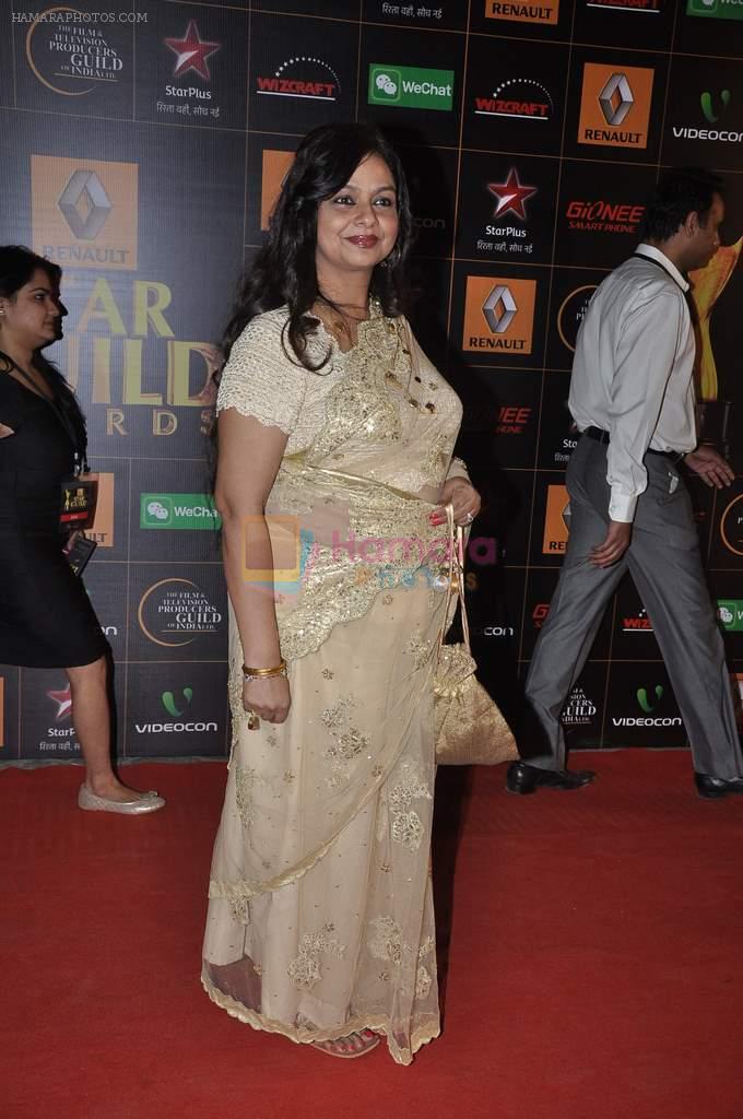 Neelima Azeem at The Renault Star Guild Awards Ceremony in NSCI, Mumbai on 16th Jan 2014
