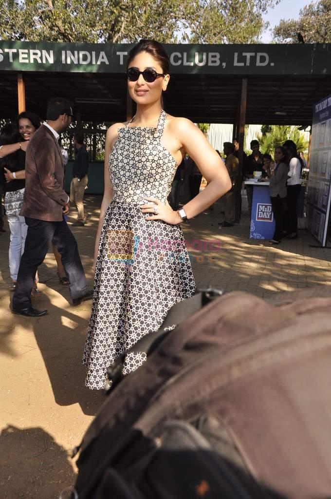 Kareena Kapoor at Mid-day race in RWITC, Mumbai on 18th Jan 2014
