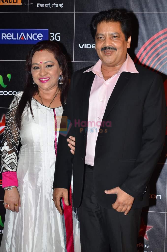 Udit Narayan at 4th Gionne Star Global Indian Music Academy Awards in NSCI, Mumbai on 20th Jan 2014