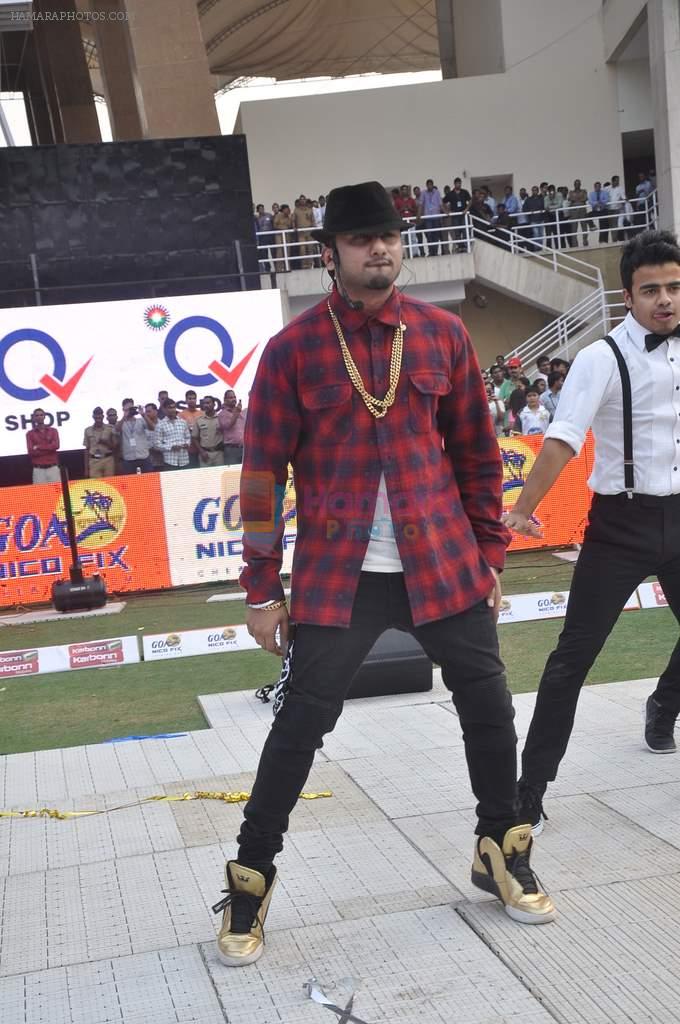 Honey Singh at CCL match in D Y Patil, Mumbai on 25th Jan 2014