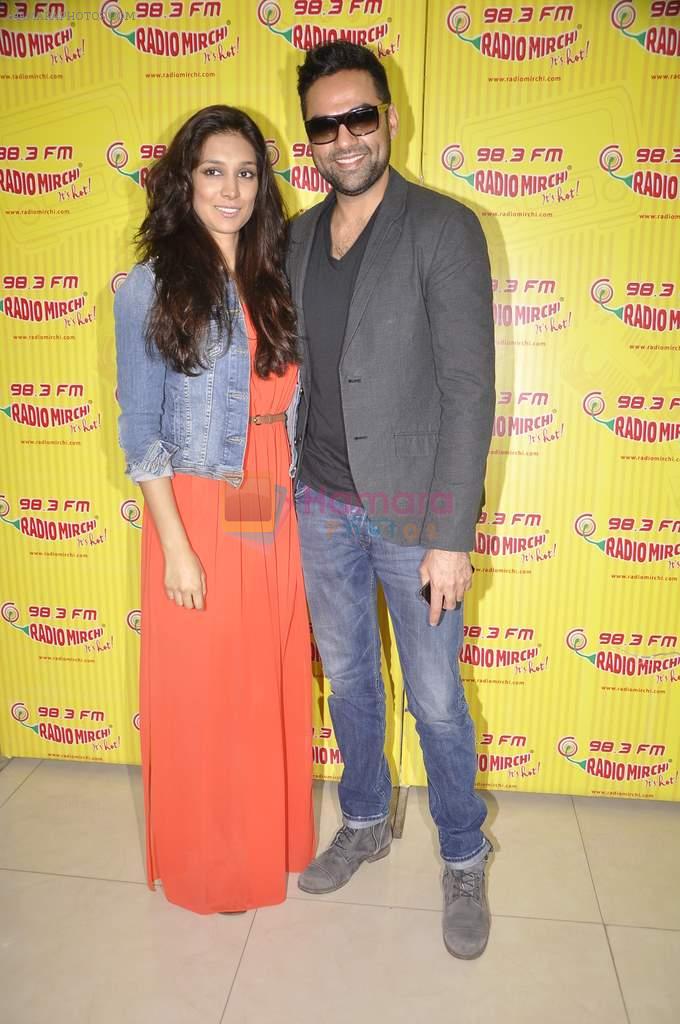 Abhay Deol and Preeti Desai on the sets of Radio mirchi in Lower Parel, Mumbai on 27th Jan 2014