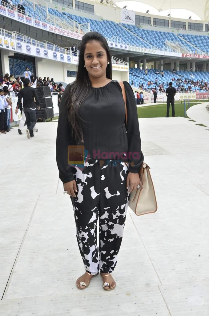 Arpita Khan at CCL Match of Mumbai Heroes Vs Telugu Warriors in Dubai on 1st Feb 2014