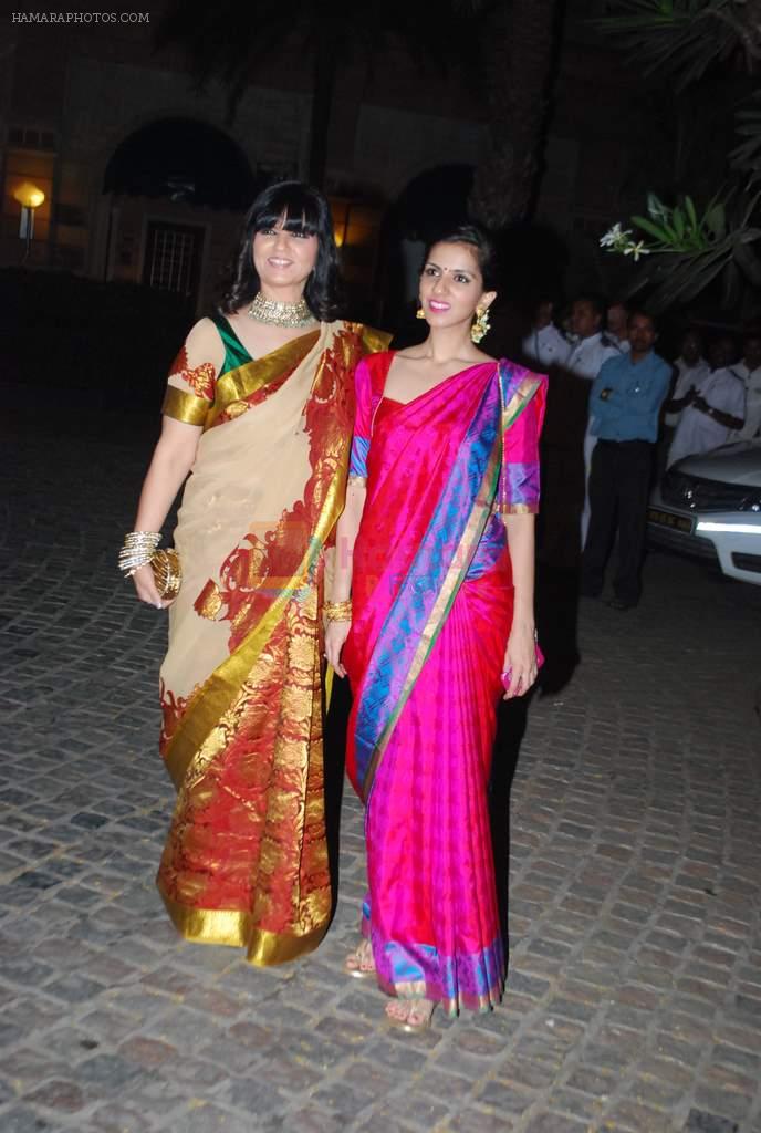 Neeta Lulla, Nishka Lulla at Ahana Deol's Wedding Reception in Mumbai on 2nd Feb 2014