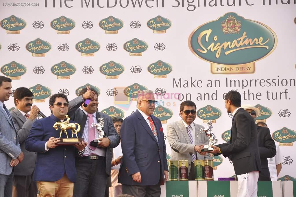 Vijay Mallya at McDowell's Signature Derby in Mahalaxmi Race Course, Mumbai on 2nd Feb 2014