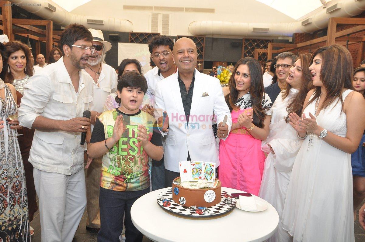 Naved jaffrey surprise birthday bash hosted by wife Sayeeda Jaffrey in Mangii Cafe, Mumbai on 3rd Feb 2014