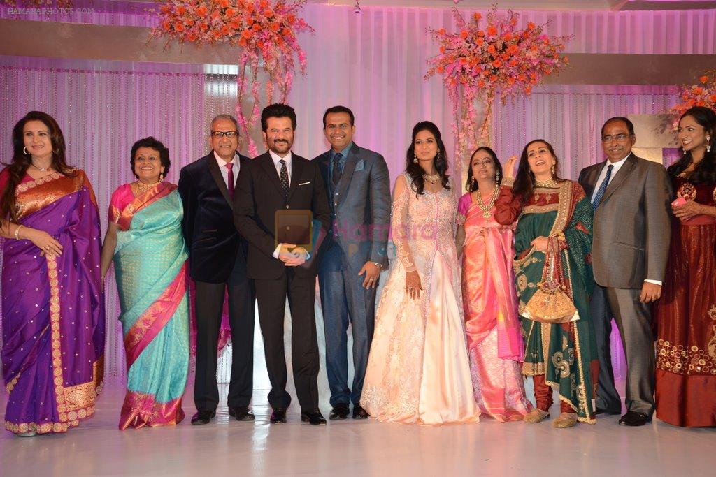Anil Kapoor at Siddharth Kannan's wedding reception with Neha in Mumbai on 4th Feb 2014