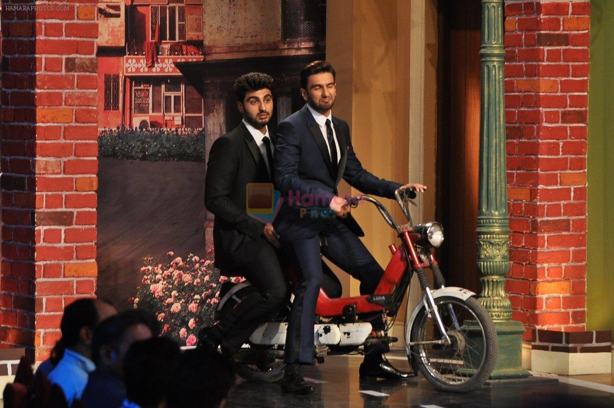 Ranveer Singh, Arjun Kapoor at Gunday promotions on the sets of Comedy Nights With Kapil in Mumbai on 4th Feb 2014
