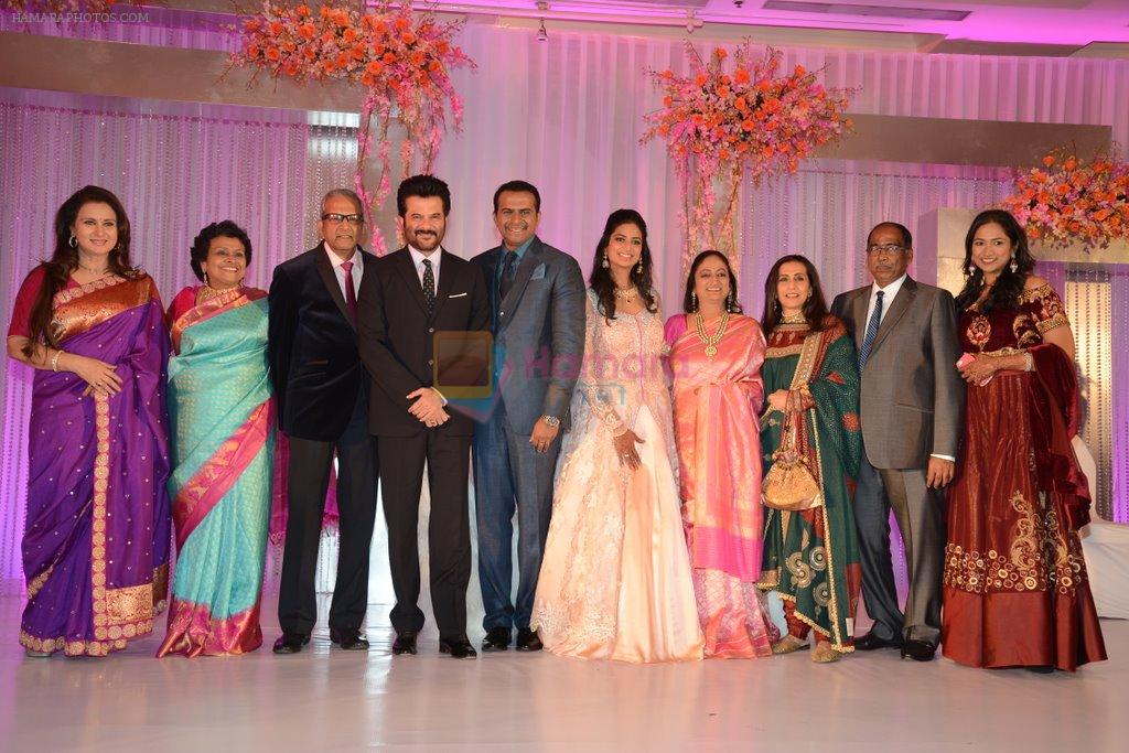 Anil Kapoor at Siddharth Kannan's wedding reception with Neha in Mumbai on 4th Feb 2014