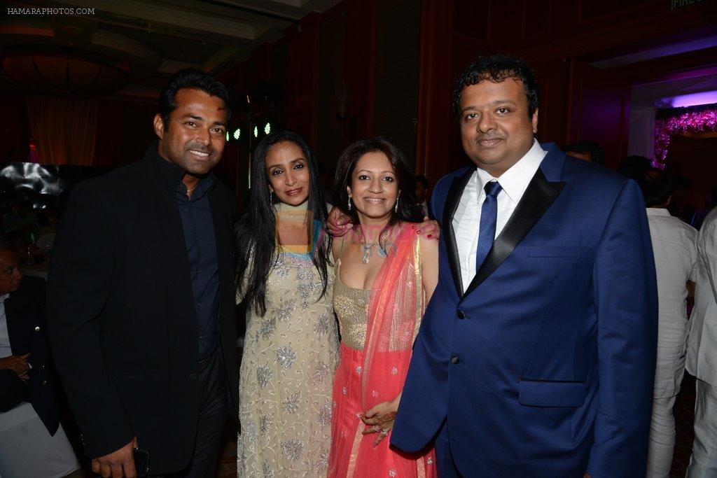 Leander Paes at Siddharth Kannan's wedding reception with Neha in Mumbai on 4th Feb 2014