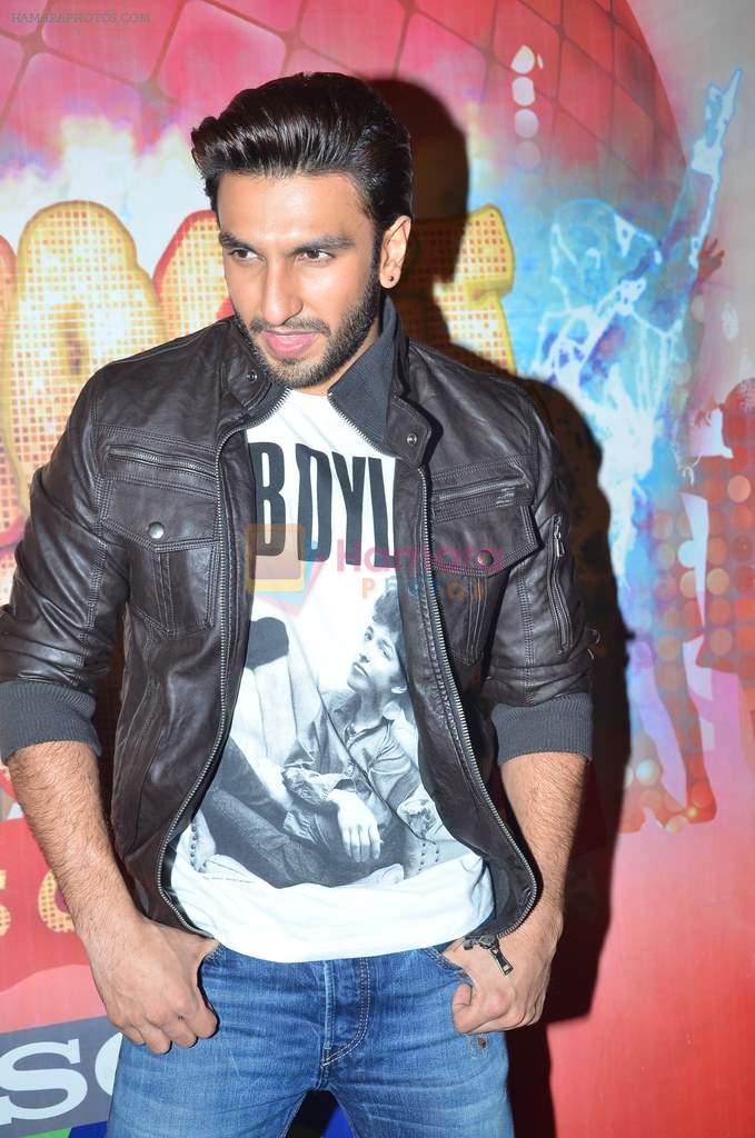 Ranveer Singh at gunday promotions on the sets of Boogie Woogie in Malad, Mumbai on 6th Feb 2014