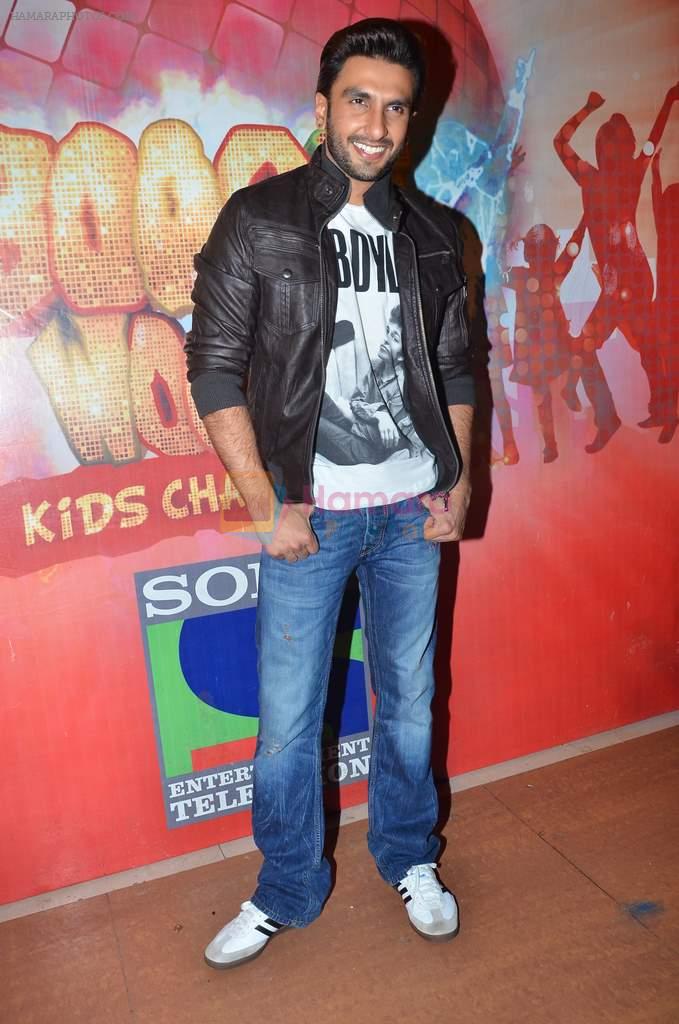Ranveer Singh at gunday promotions on the sets of Boogie Woogie in Malad, Mumbai on 6th Feb 2014