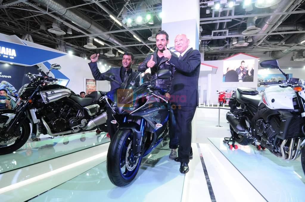 John Abraham at Auto Expo in Delhi on 7th Feb 2014