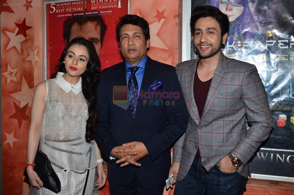 Shekhar Suman, Adhyayan Suman and Ariana Ayam at Heartless promotions in Cinemax, Mumbai on 7th Feb 2014