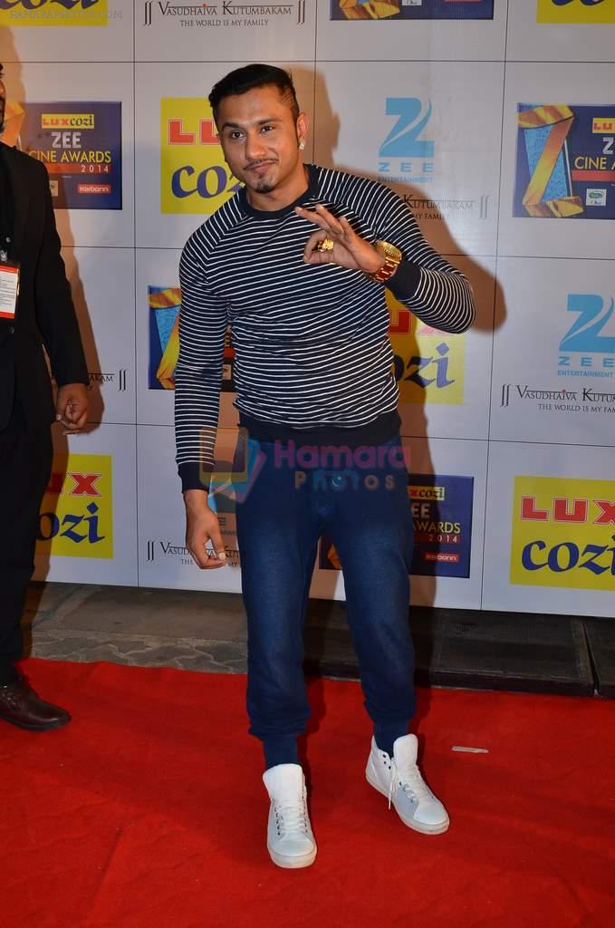 Honey Singh at Zee Awards red carpet in Filmcity, Mumbai on 8th Feb 2014