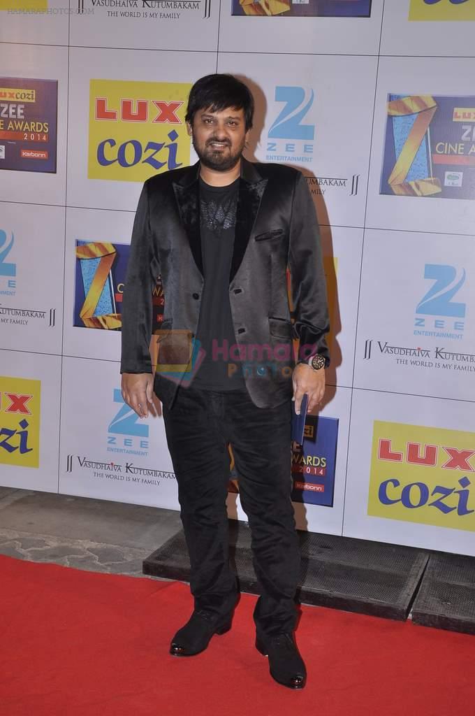 Wajid Ali at Zee Awards red carpet in Filmcity, Mumbai on 8th Feb 2014