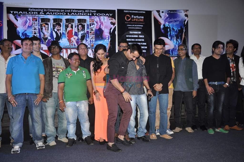 Prashant Narayanan, Mahi Khanduri, Arif Zakaria, Gaurav Dixit, Ajaz Khan at Dee Saturday Night music launch in Fun, Mumbai on 10th Feb 2014