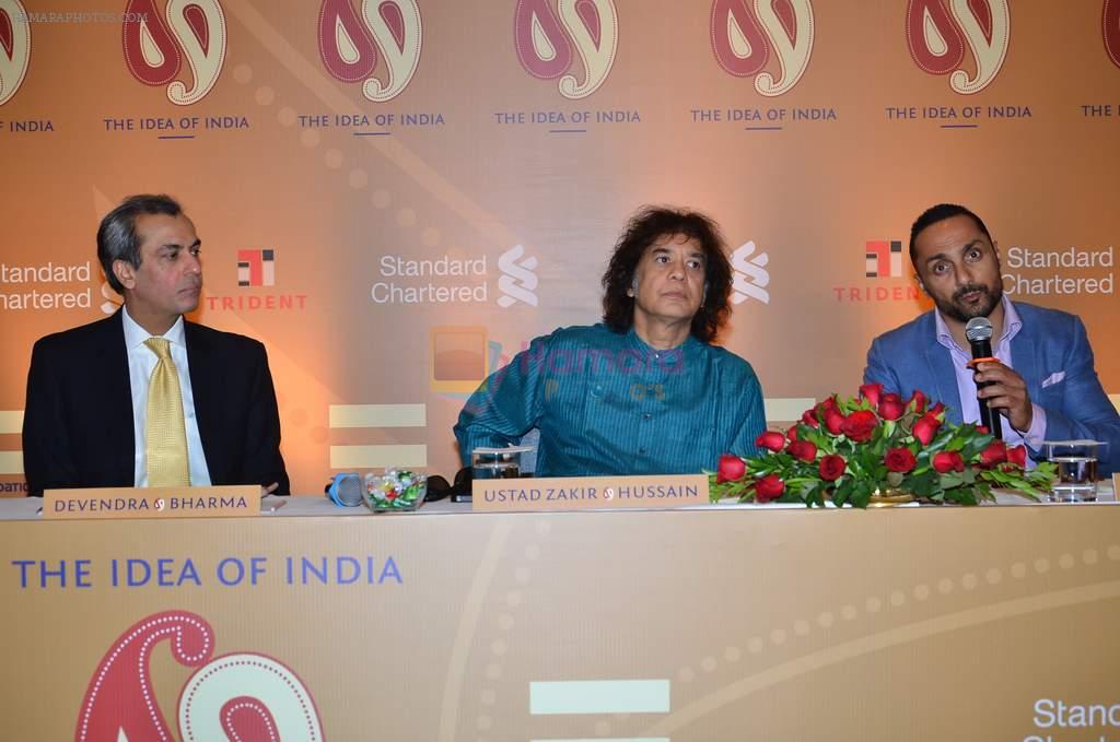 Rahul Bose, Zakir Hussain at Idea of India press meet in Trident, Mumbai on 10th Feb 2014