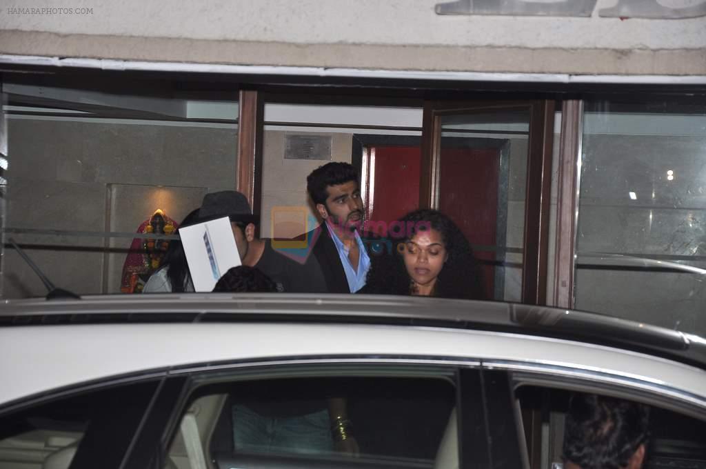 Arjun Kapoor snapped leaving Karan Johar's house in Bandra, Mumbai on 10th Feb 2014
