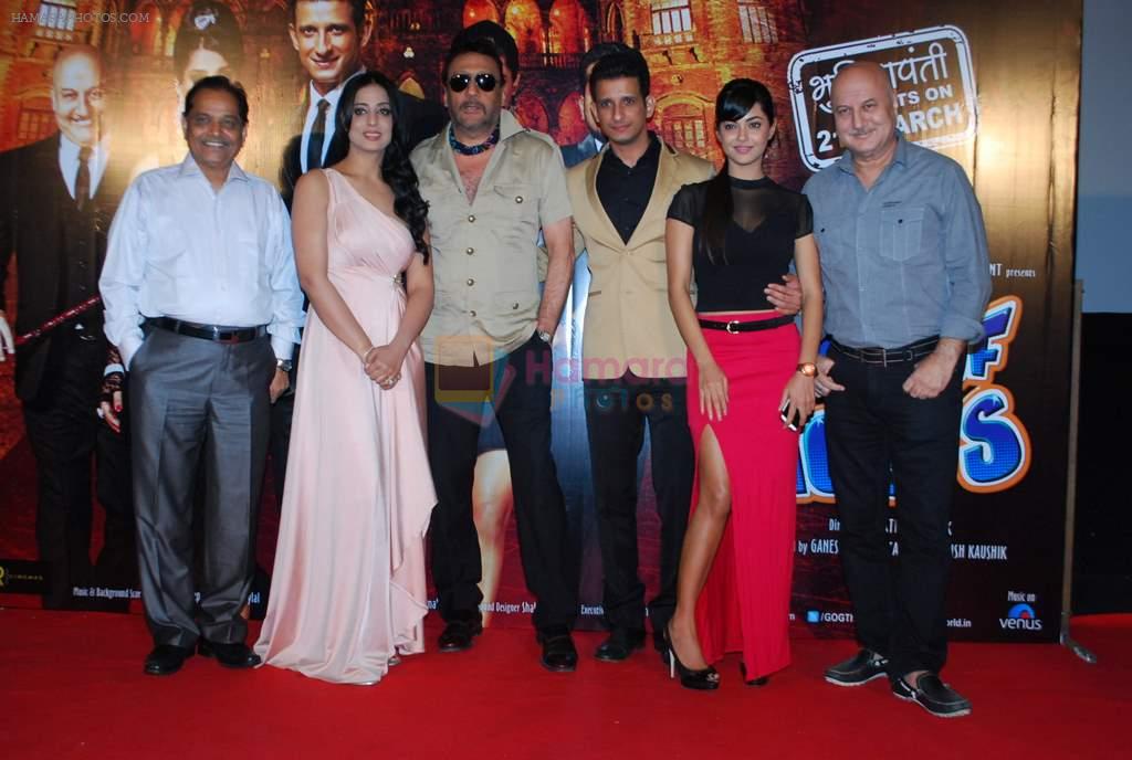 Sharman Joshi, Satish Kaushik, Jackie Shroff, Mahi Gill, Anupam Kher, Meera Chopra at Gang of Ghosts trailer launch in PVR, Mumbai on 11th Feb 2014