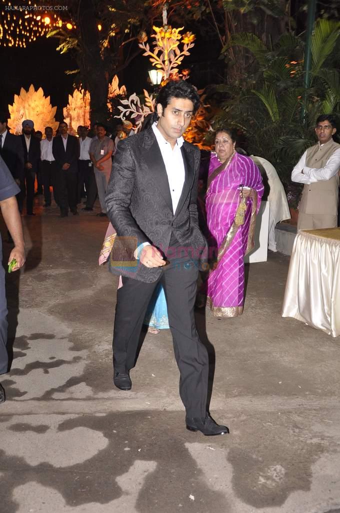 Abhishek Bachchan at Kokilaben Ambani's party in Colaba, Mumbai on 16th Feb 2014