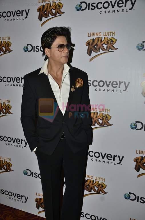 Shahrukh Khan at Living with KKR documentry on discovery Channel in Mumbai on 20th Feb 2014