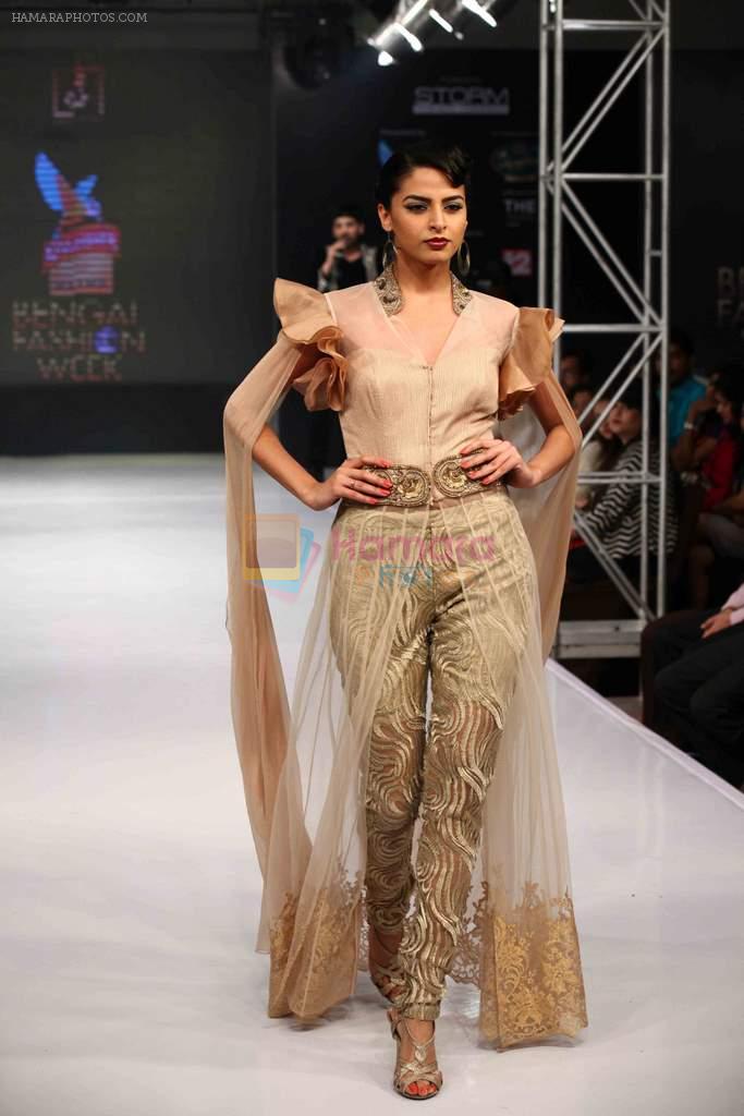 Model walks for Jaya Misra at Bengal Fashion Week day 1 on 21st Feb 2014