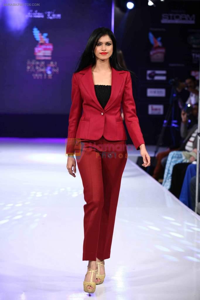 Model walk the ramp for Aslam Khan at Bengal Fashion Week on 23rd Feb 2014