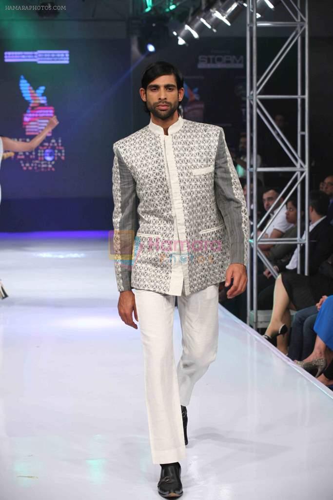 Model walk for designer Manoviraj Kosla in the Grand Finale of Bengal Fashion Week 2014 on 24th Feb 2014