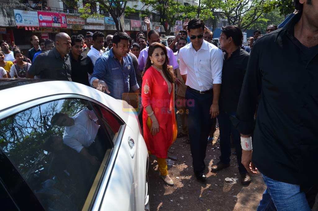 Madhuri Dixit snapped in Mumbai on 25th Feb 2014