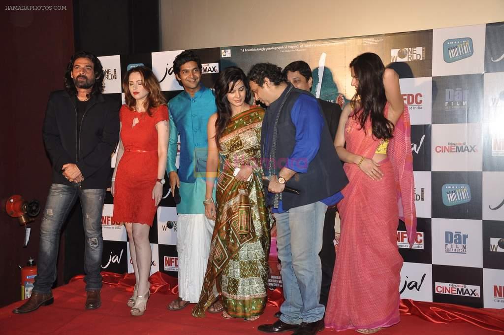 Mukul Dev, Purab Kohli, Bobby Deol, Sonu Nigam, Saidah, Kirti ,Elena Kazan, Ravi at the First look & theatrical trailer launch of Jal in Cinemax on 25th Feb 2