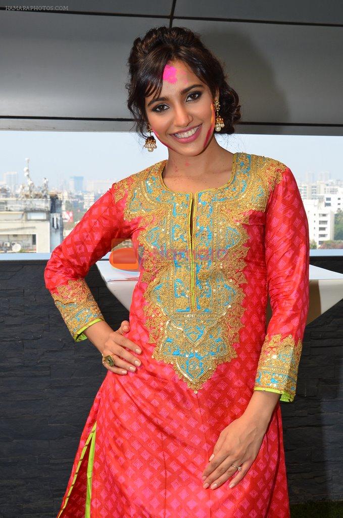 Neha Sharma at Youngistaan Holi in Juhu, Mumbai on 8th March 2014