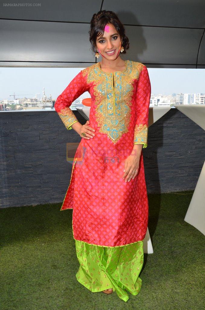 Neha Sharma at Youngistaan Holi in Juhu, Mumbai on 8th March 2014