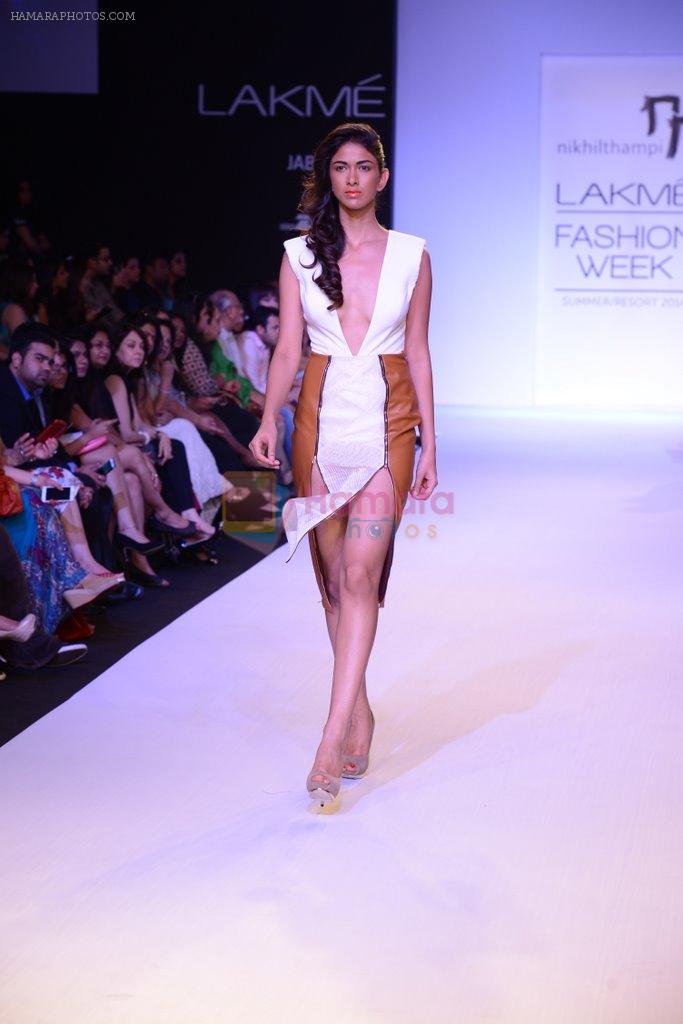 Model walk for Nikhil Thampi Show at LFW 2014 Day 1 in Grand Hyatt, Mumbai on 12th March 2014