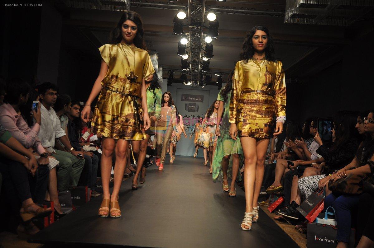 Model walk for Love From India Show at LFW 2014 Day 2 in Grand Hyatt, Mumbai on 13th March 2014