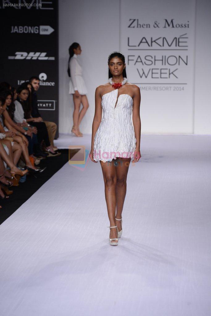 Model walk for Zhen and Mossi Show at LFW 2014 Day 4 in Grand Hyatt, Mumbai on 15th March 2014