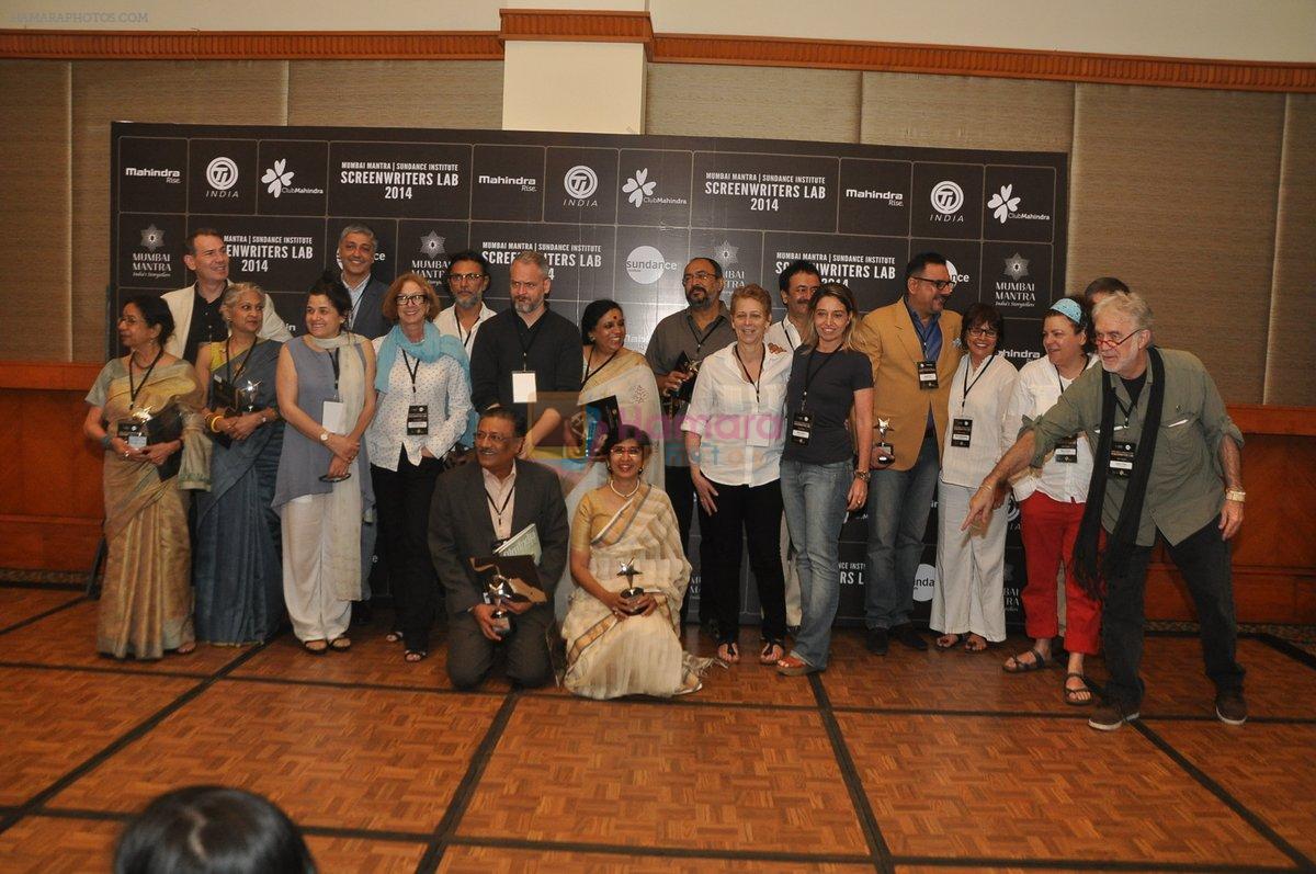 Rakesh Mehra, Rajkumar Hirani, Boman Irani at Mumbai Mantra-Sundance Screenwriters Brunch in Mumbai on 17th March 2014