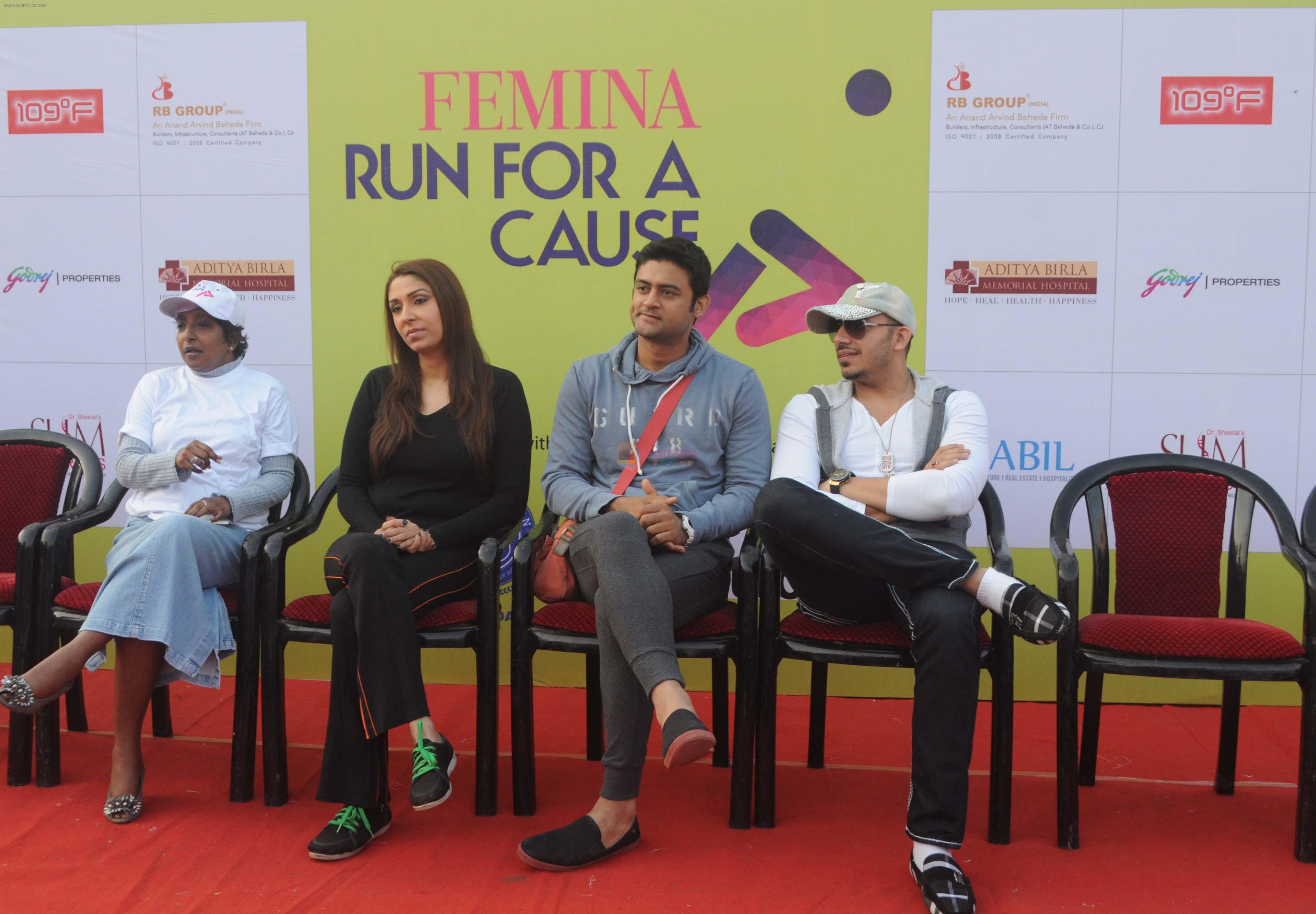 Corina Manuel, Pooja Mishra, Manav Gohil & Ali Quli at the _Femina Marathon-Run to Save The Girl Child_