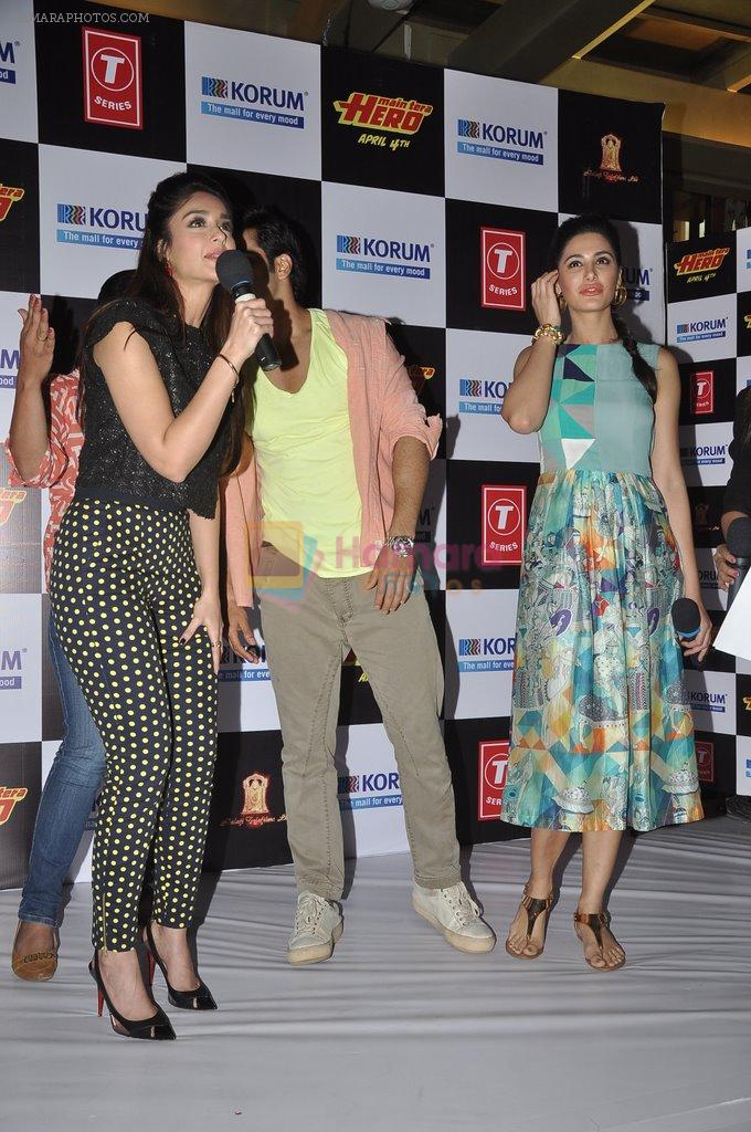 Varun Dhawan, Ileana D'Cruz, Nargis Fakhri at Main Tera Hero promotions in Thane, Mumbai on 22nd March 2014