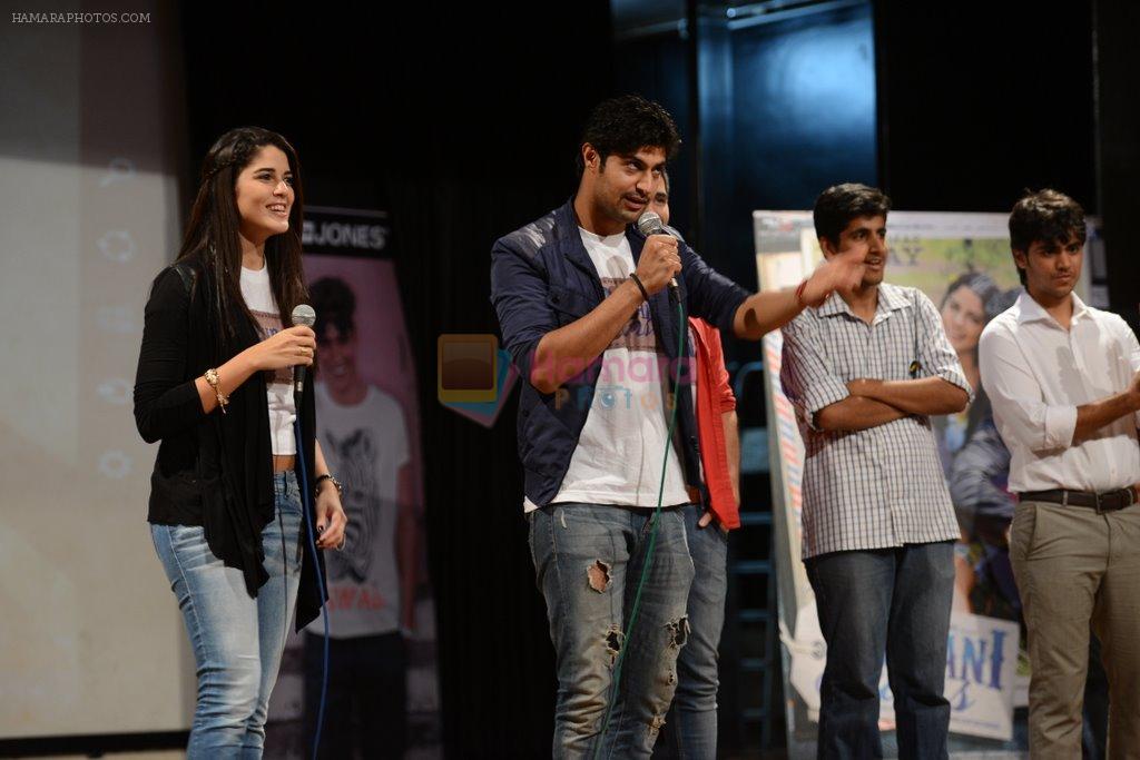 Izabelle Liete, Tanuj Virwani, Aditya Seal at Purani Jeans promotions at Thadomal College in Bandra, Mumbai on 23rd March 2014